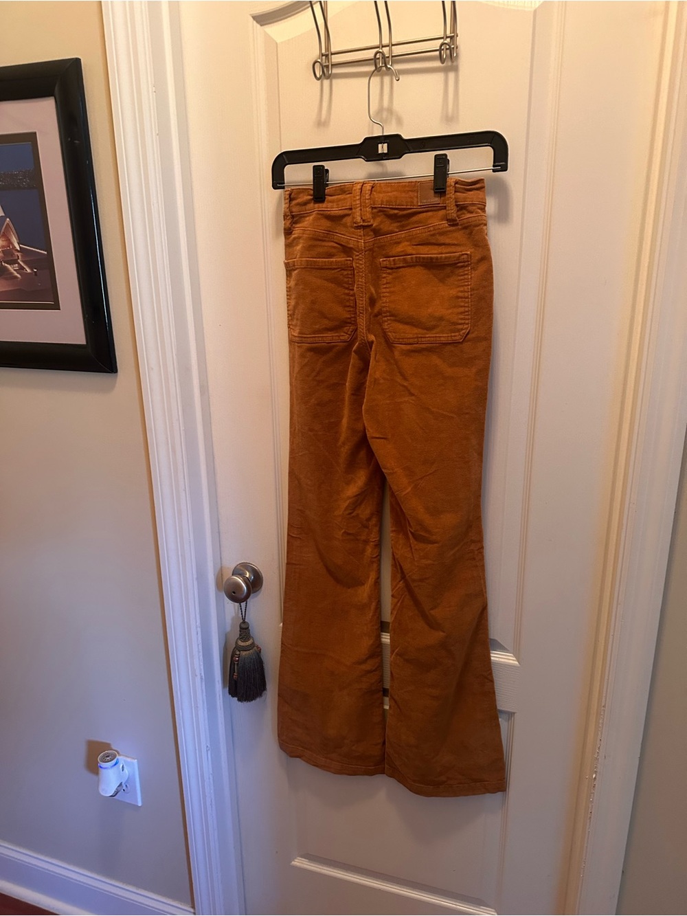 YMI Women's Wide-Leg Corduroy Jeans in Burnt Orange